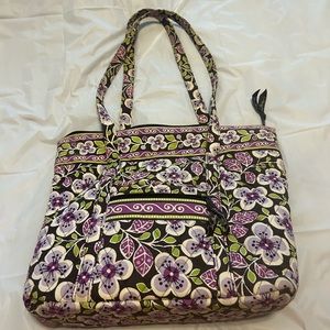 Purple Flower Pattern Purse